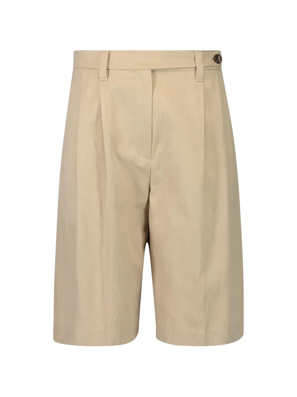 Brunello Cucinelli pleated wide-leg shorts - Neutrals
