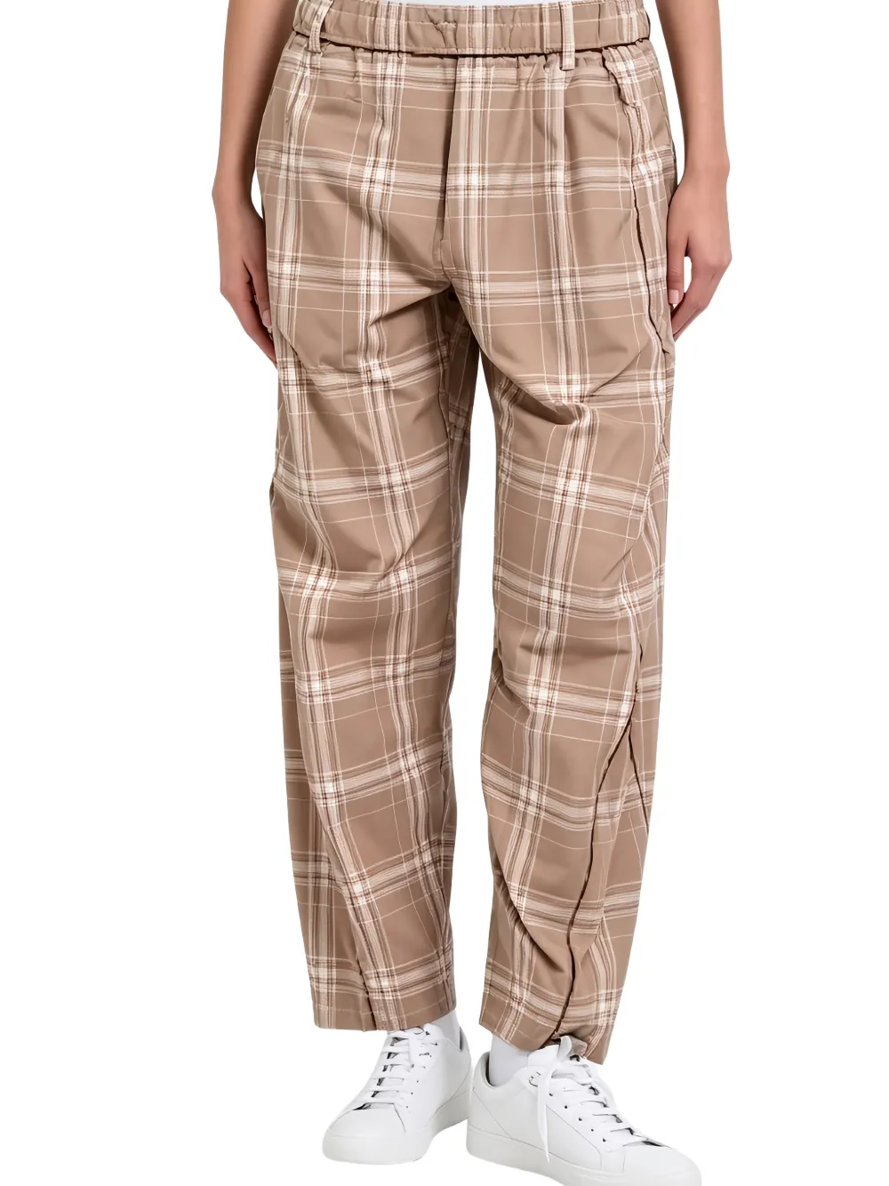 Brunello Cucinelli Geruite broek Beige