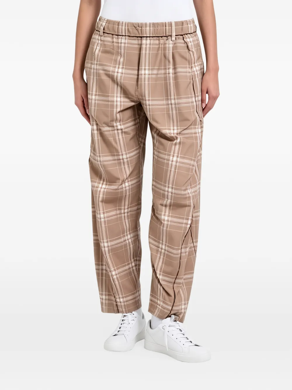 Brunello Cucinelli check-print trousers - Tons neutres Brunello Cucinelli check-print trousers - Tons neutres