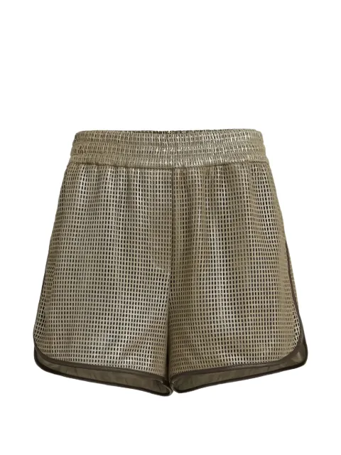Brunello Cucinelli perforated-leather shorts