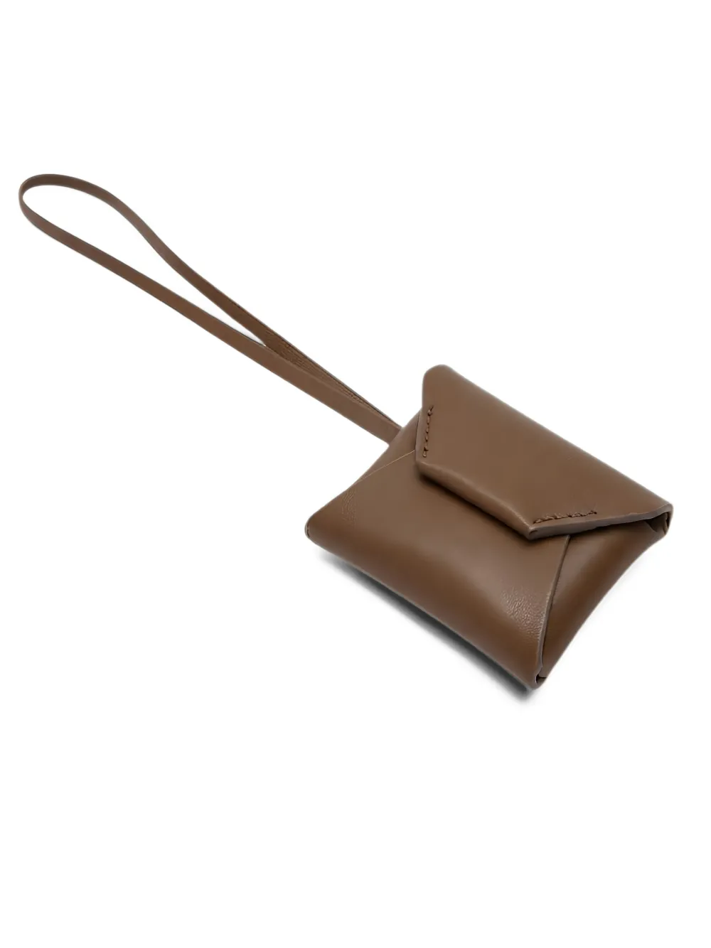Brunello Cucinelli Tassenbedel met kalfsleren envelop Bruin