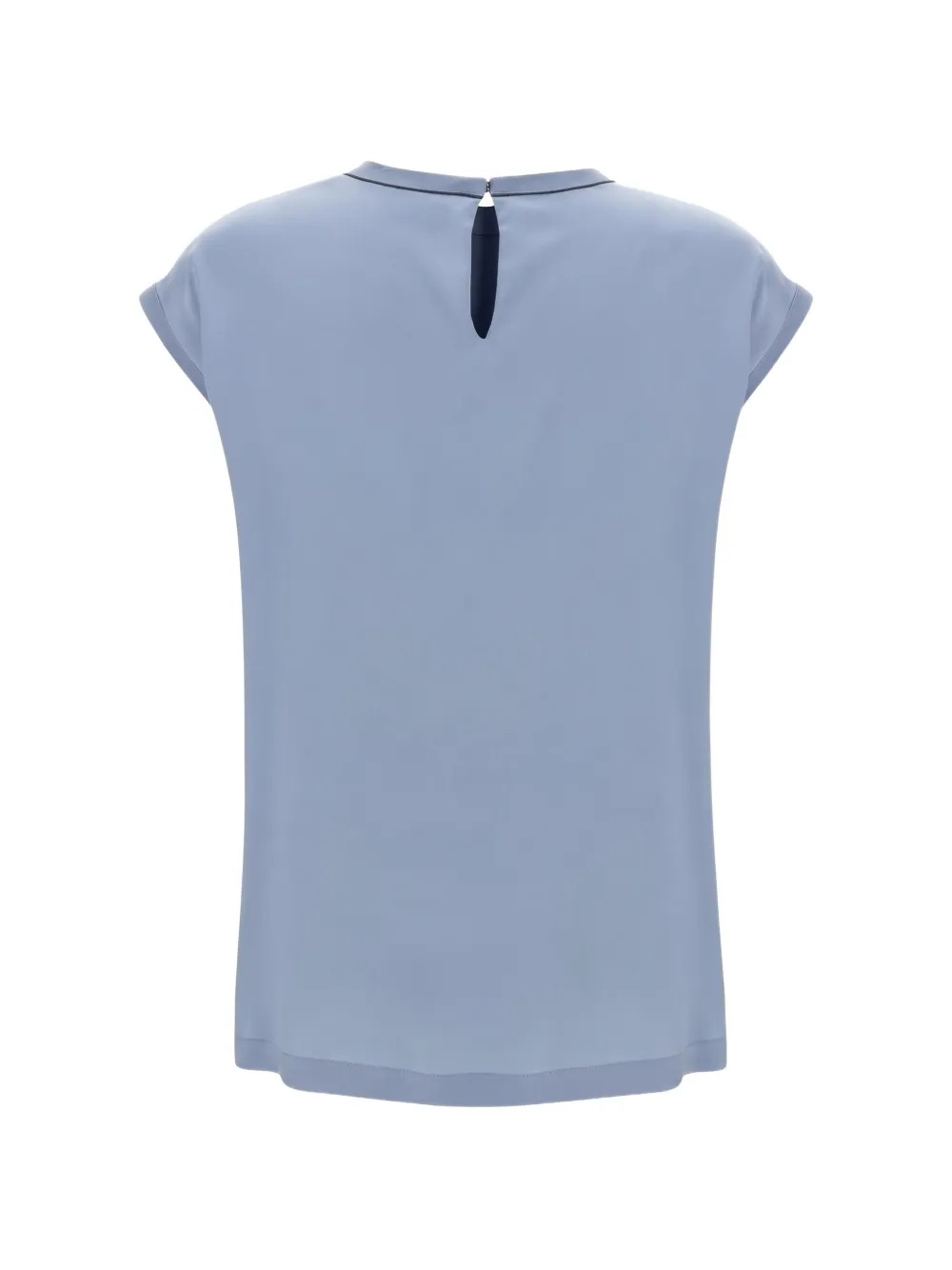 Brunello Cucinelli keyhole-detail sleeveless top Blauw