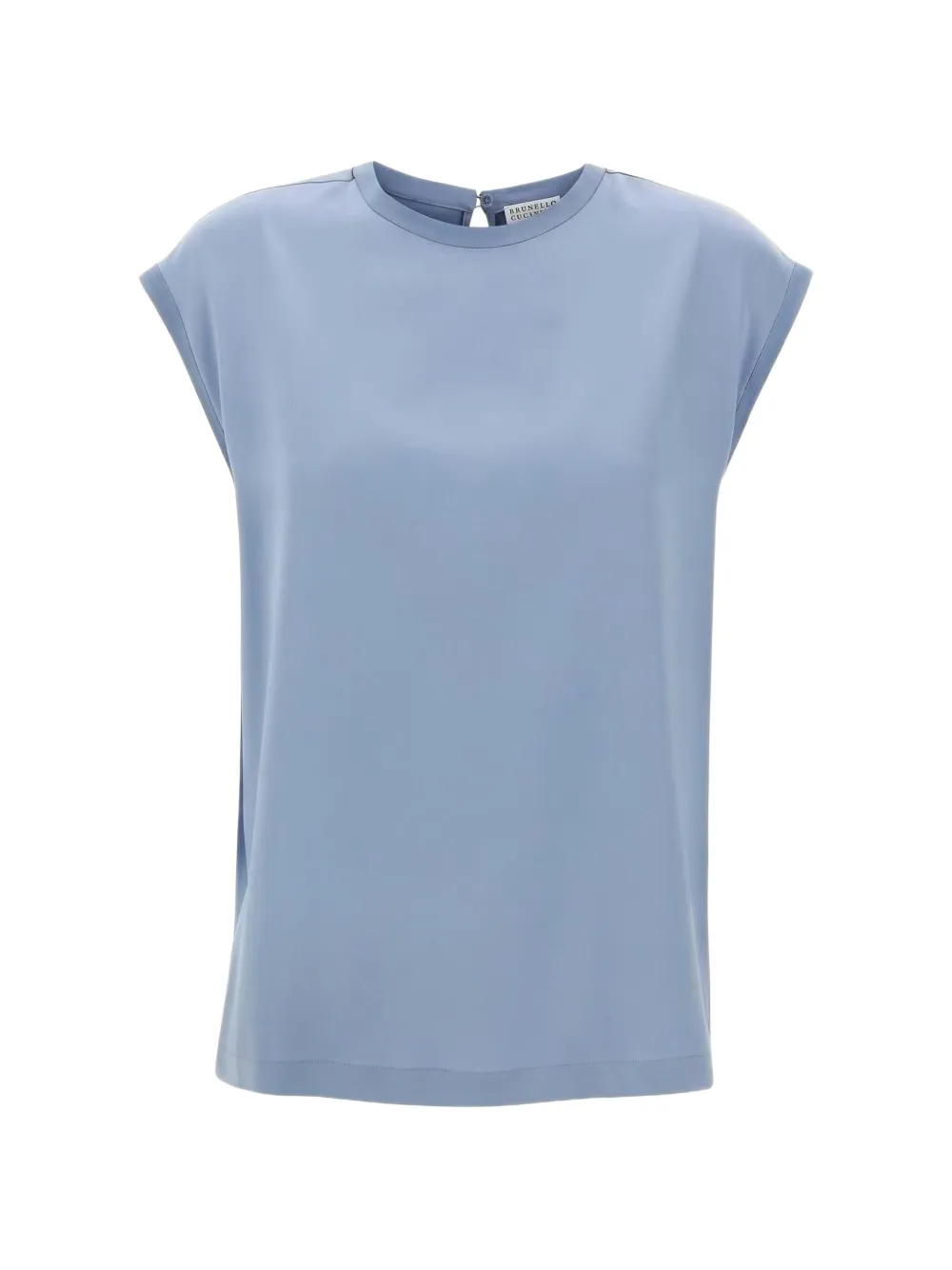 Brunello Cucinelli keyhole-detail sleeveless top - Blu