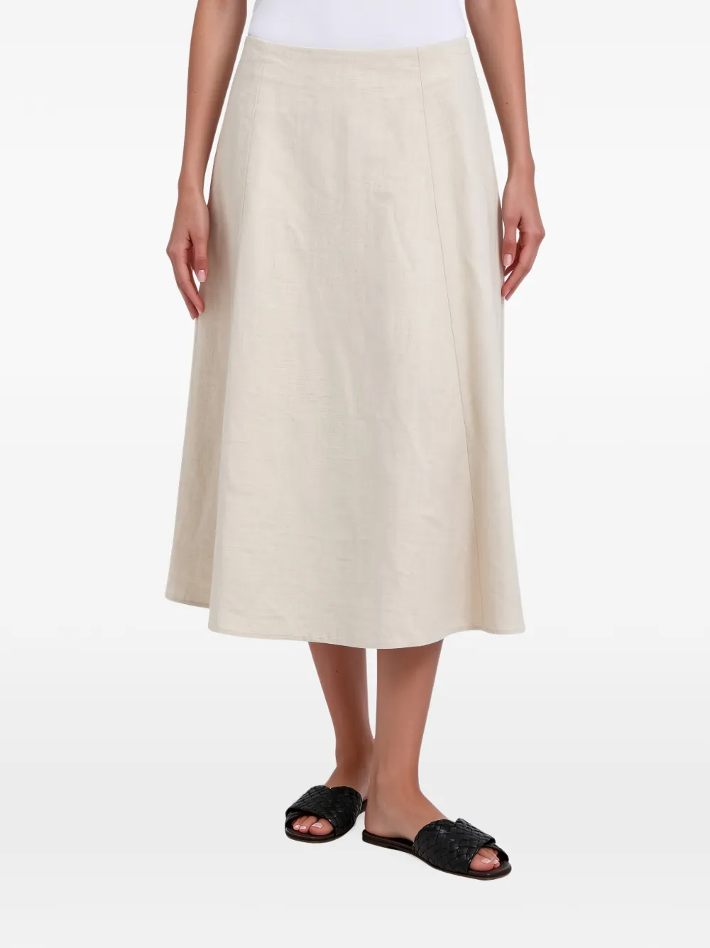 Brunello Cucinelli midi A-line skirt - Tons neutres