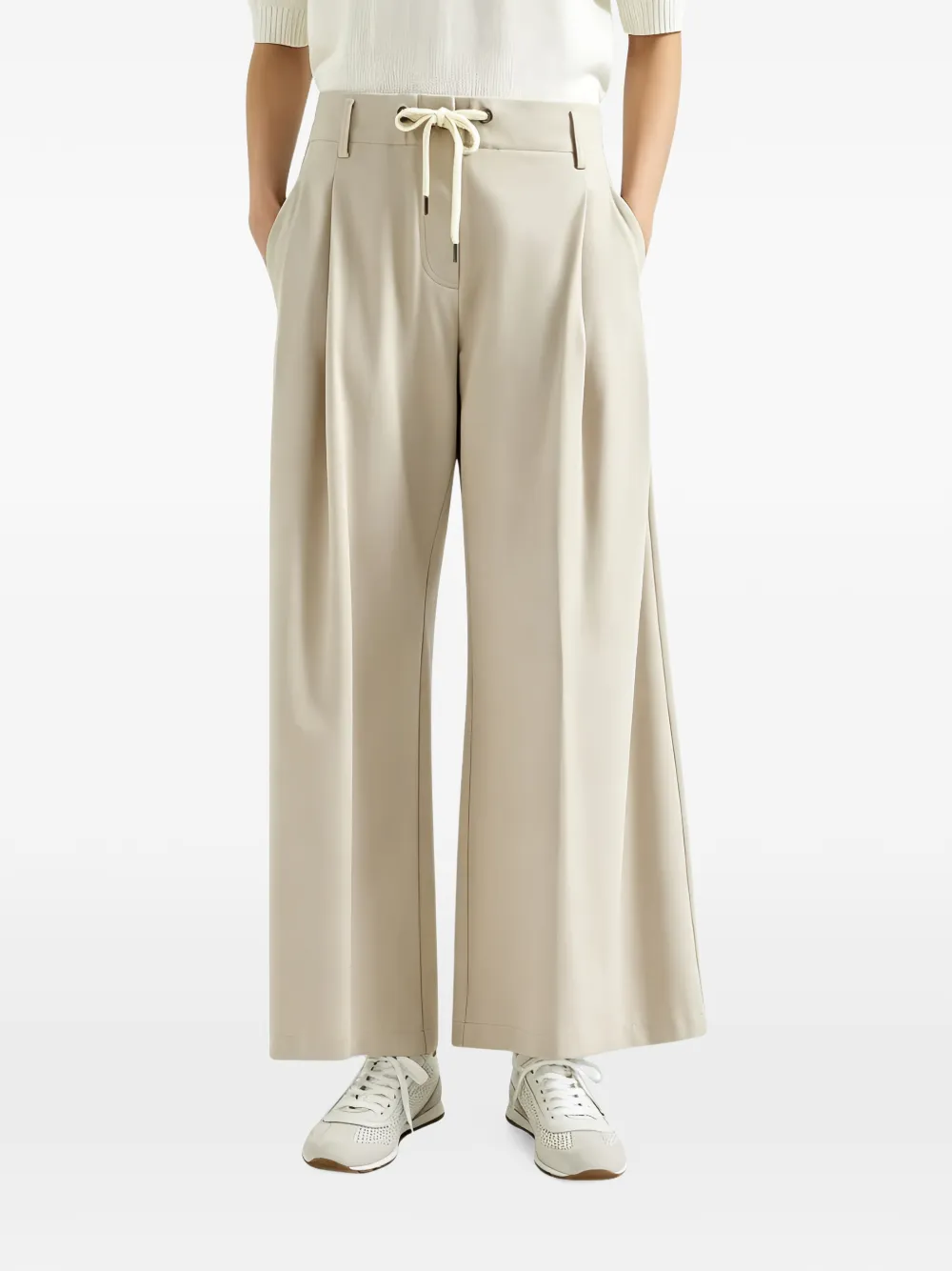 Brunello Cucinelli pleated drawstring-waist palazzo pants