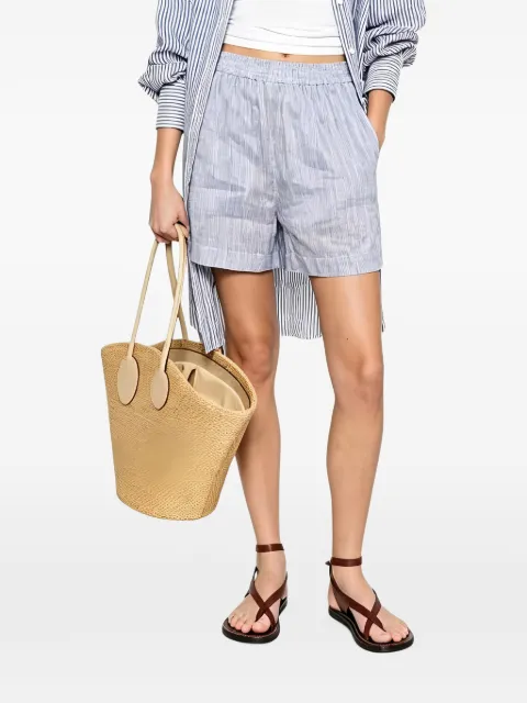 Brunello Cucinelli striped elasticated-waistband shorts