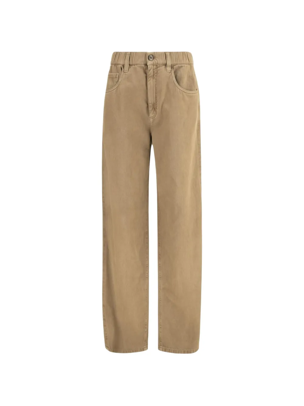 Brunello Cucinelli elasticated-waist straight-leg trousers Beige