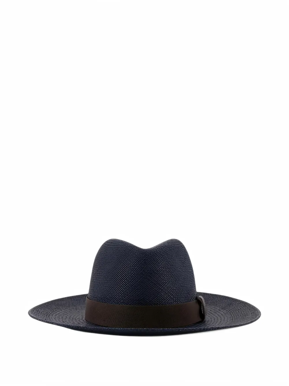 Brunello Cucinelli grosgrain-trim fedora hat - Bleu Brunello Cucinelli grosgrain-trim fedora hat - Bleu