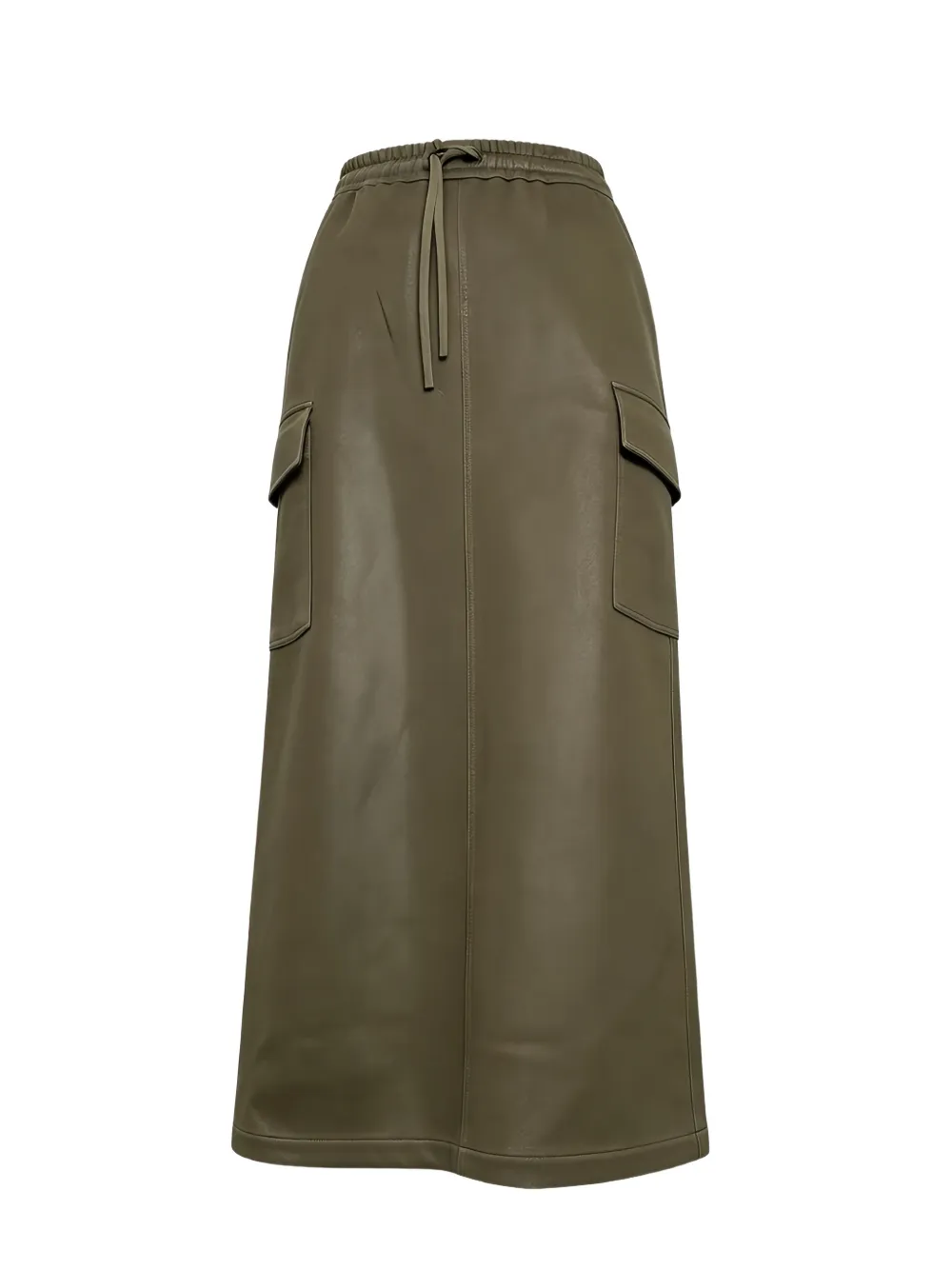 Brunello Cucinelli Maxi-rok met trekkoord Groen