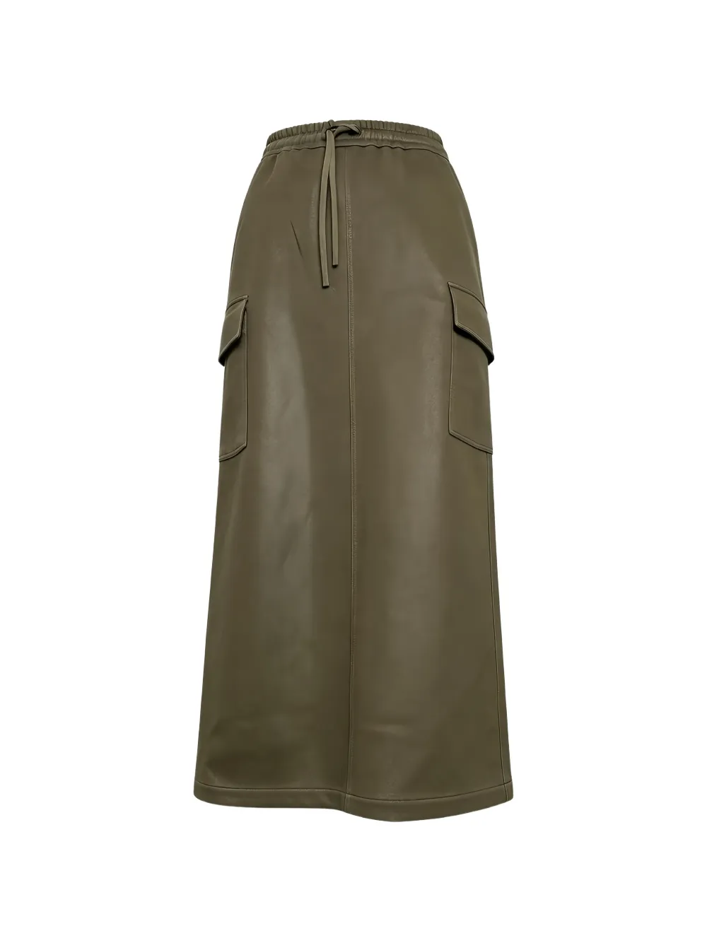 Brunello Cucinelli drawstring cargo maxi skirt - Vert