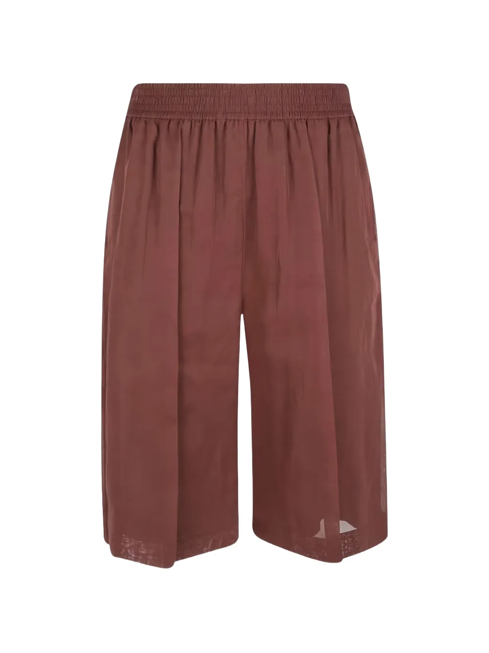 Brunello Cucinelli elasticated-waistband wide-leg short - Marrone