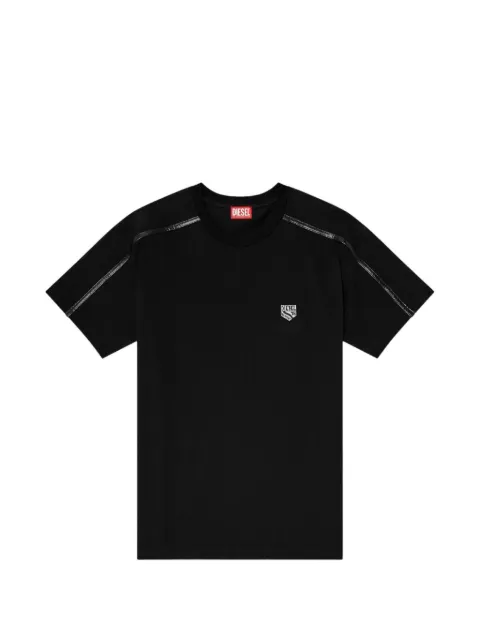 Diesel T-shirt with contrast trims and logo-patch