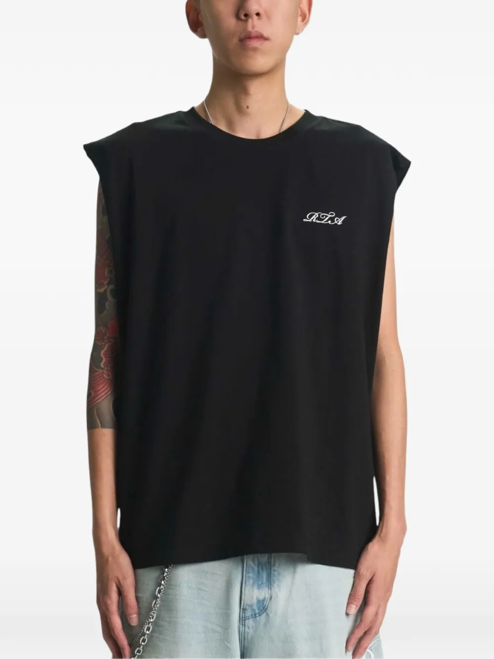 RTA Sylvain tanktop met logo-print Zwart