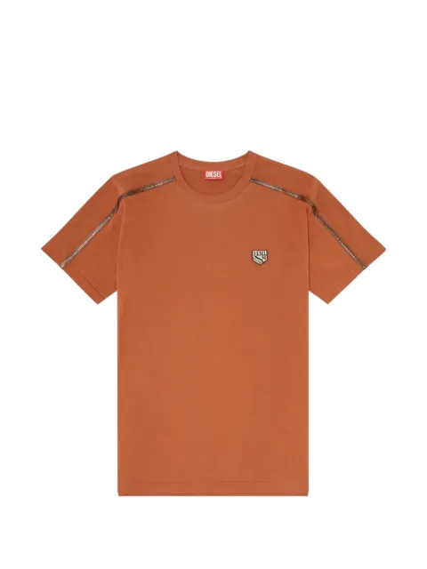 Diesel T-shirt with contrast trims and logo-patch