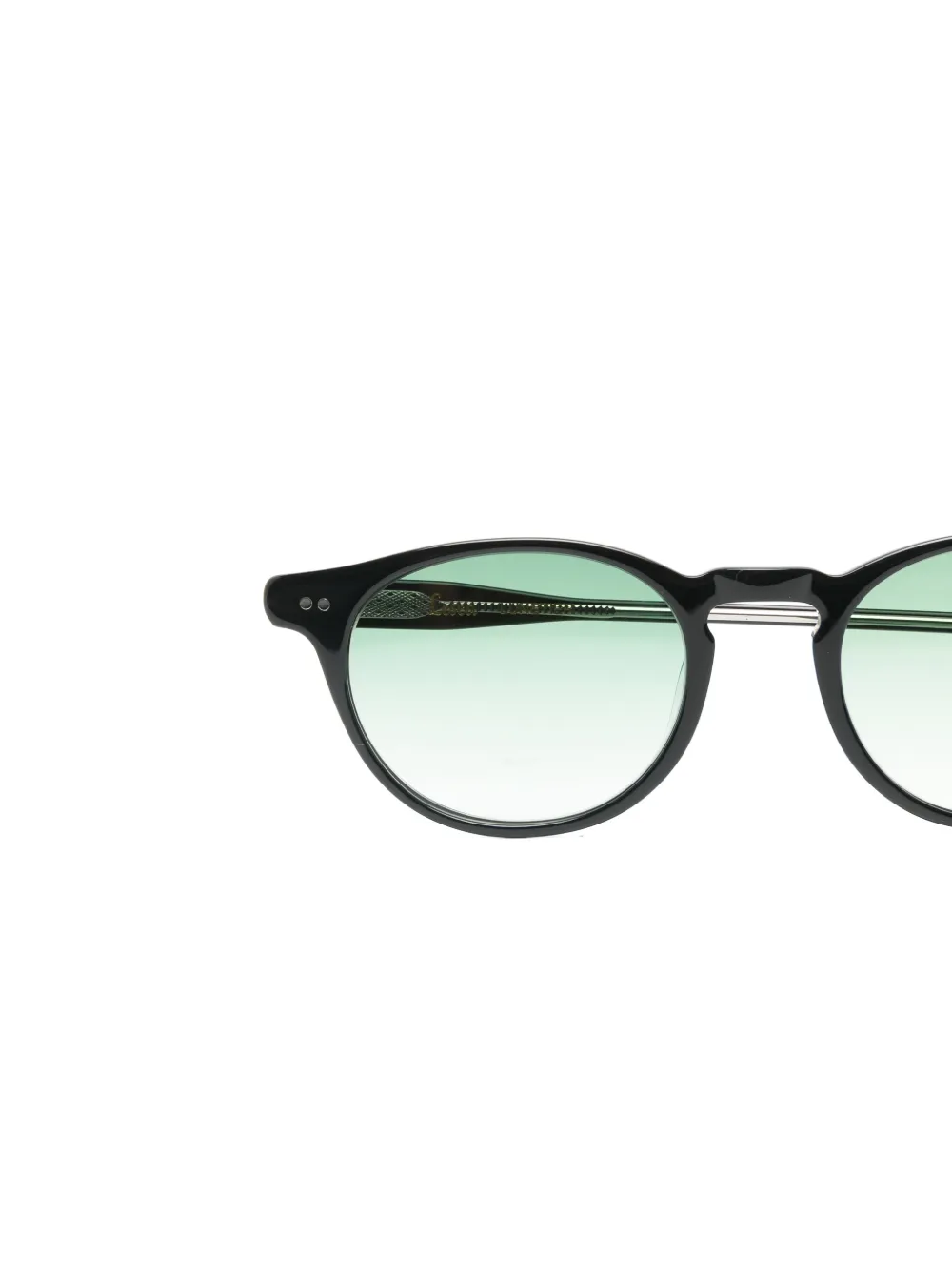 Lesca Bref round-frame sunglasses Zwart