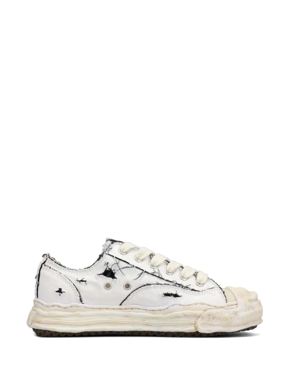 Maison MIHARA YASUHIRO Hank ripping canvas sneakers - Weiß