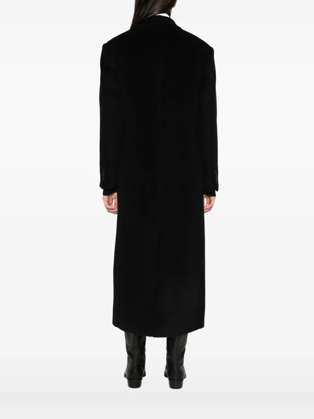Tagliatore Caitlyn double-breasted peak-lapel coat Zwart