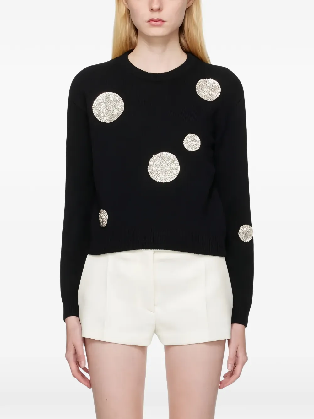 Valentino Garavani embellished wool sweater - Nero