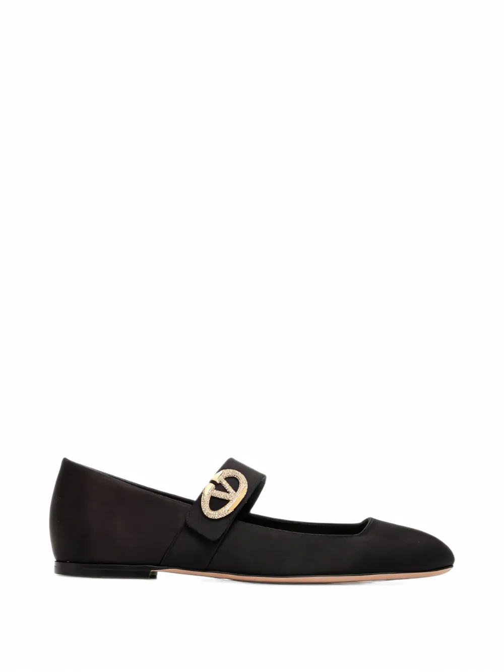 Valentino Garavani VLogo Locker square-toe ballet flats - Nero