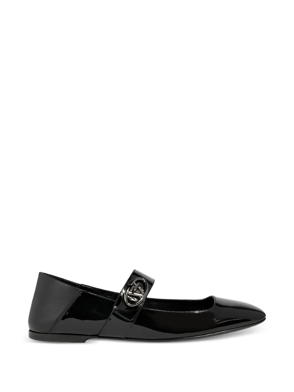 Valentino Garavani VLogo Locker square-toe ballet flats - Nero