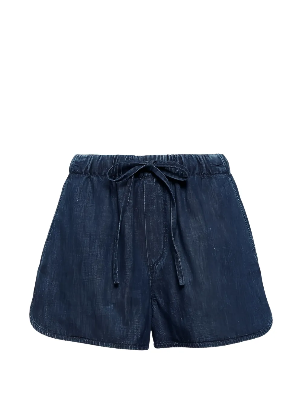 Valentino Garavani VLogo chambray wool mini shorts - Bleu