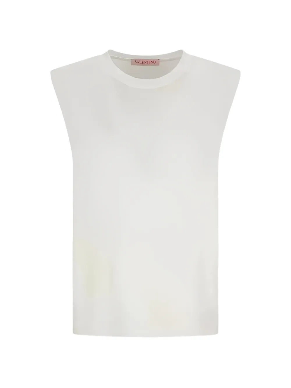Valentino Padded-shoulder Tank Top In White