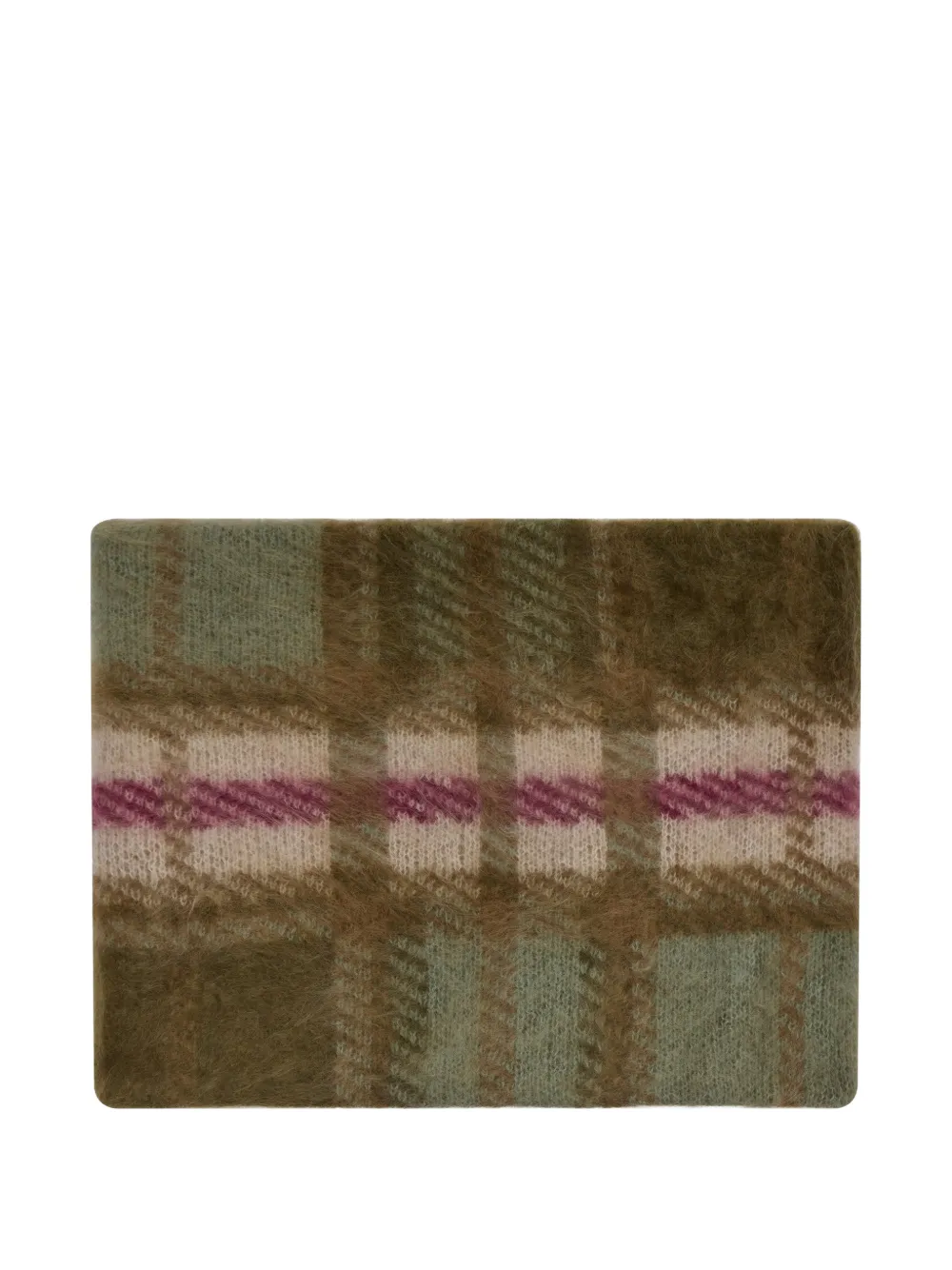 BOMPARD Geborstelde colsjaal met tartan-ruit Groen