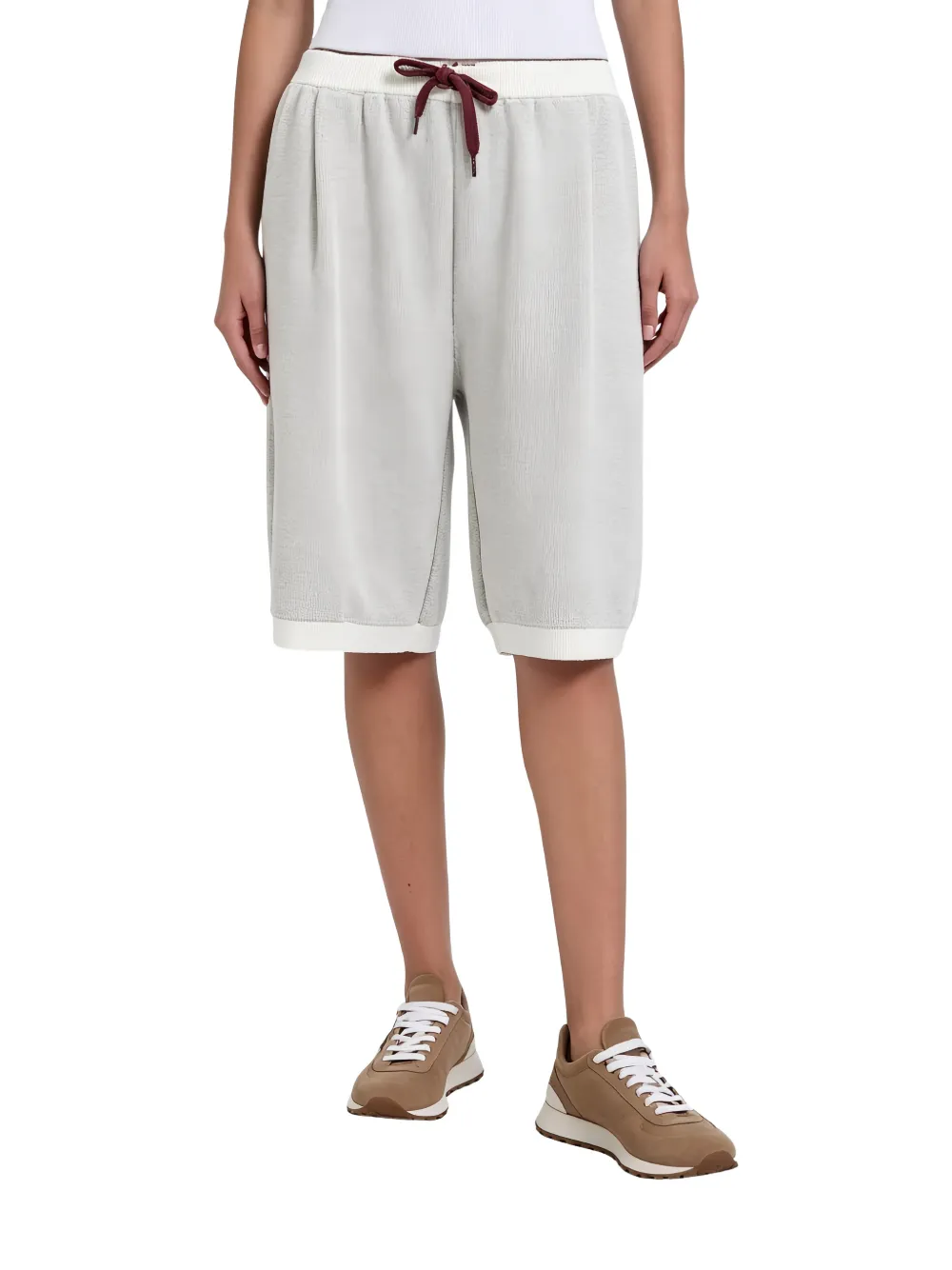 Brunello Cucinelli Shorts met trekkoord Grijs