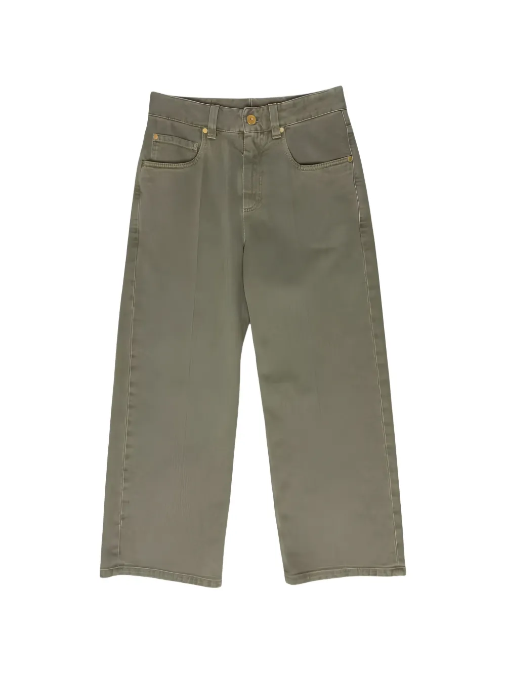 Brunello Cucinelli wide-leg cropped trousers - Grün