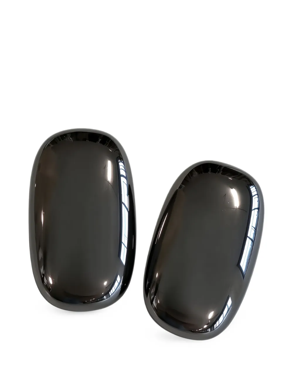 Brunello Cucinelli polished oval earrings - Noir Brunello Cucinelli polished oval earrings - Noir