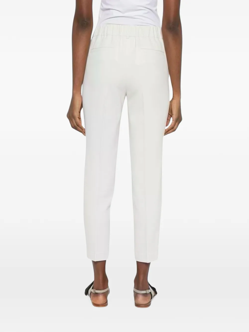 Brunello Cucinelli pleated cropped trousers Beige