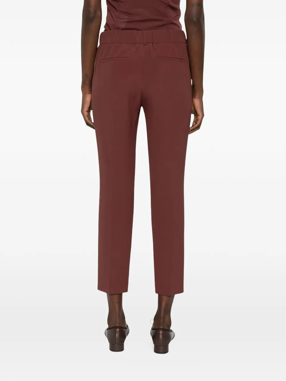 Brunello Cucinelli Plooibroek met elastische taille Bruin