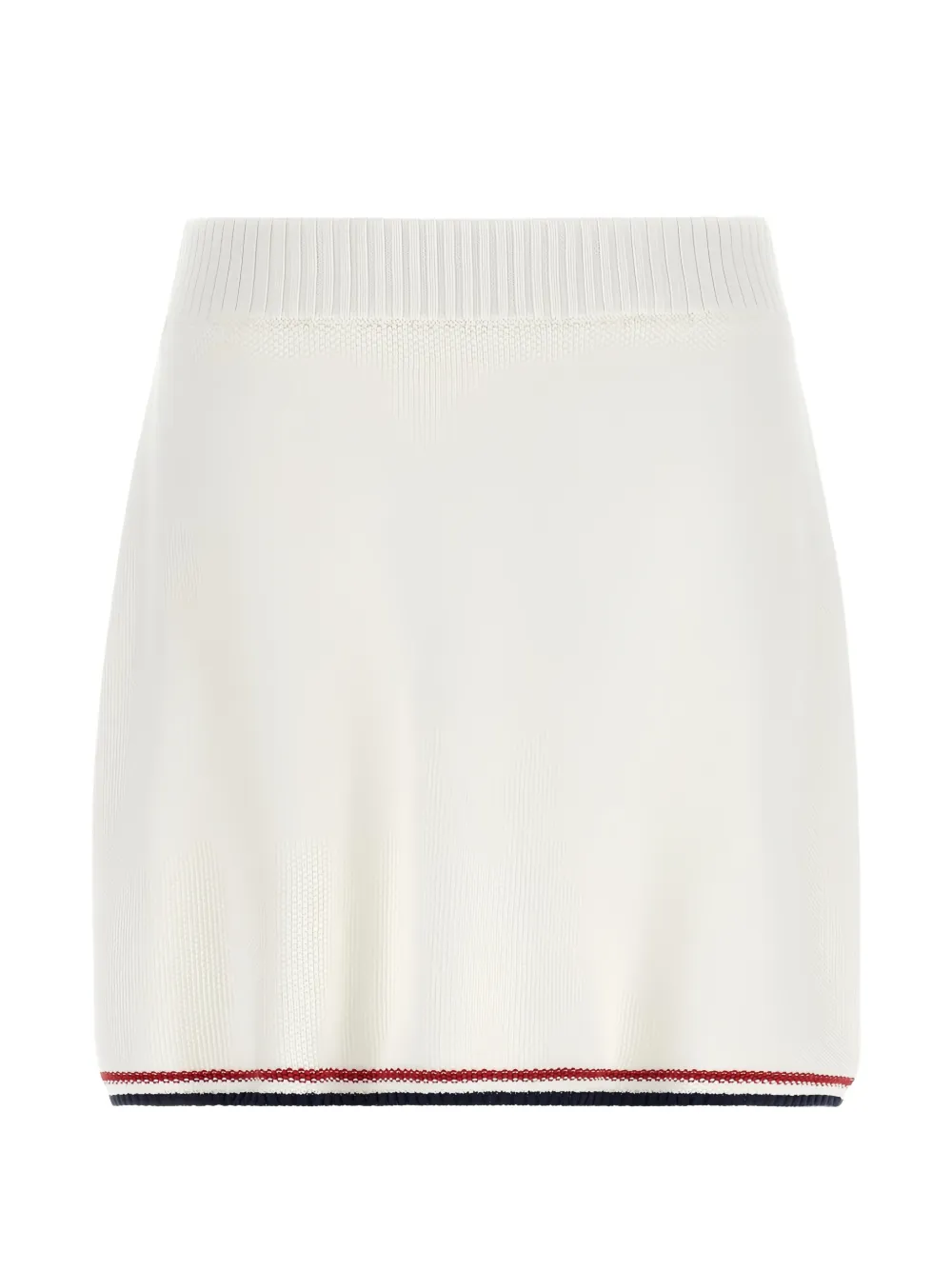 Brunello Cucinelli contrast-trim knit mini skirt - Tons neutres