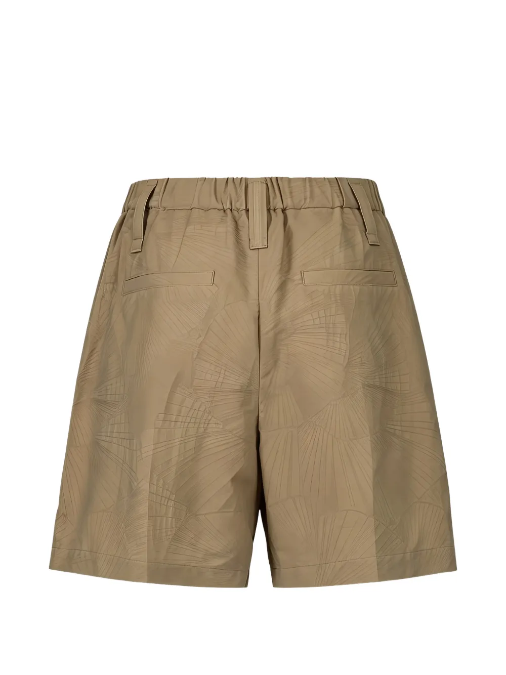 Brunello Cucinelli Geplooide shorts met jacquard Bruin