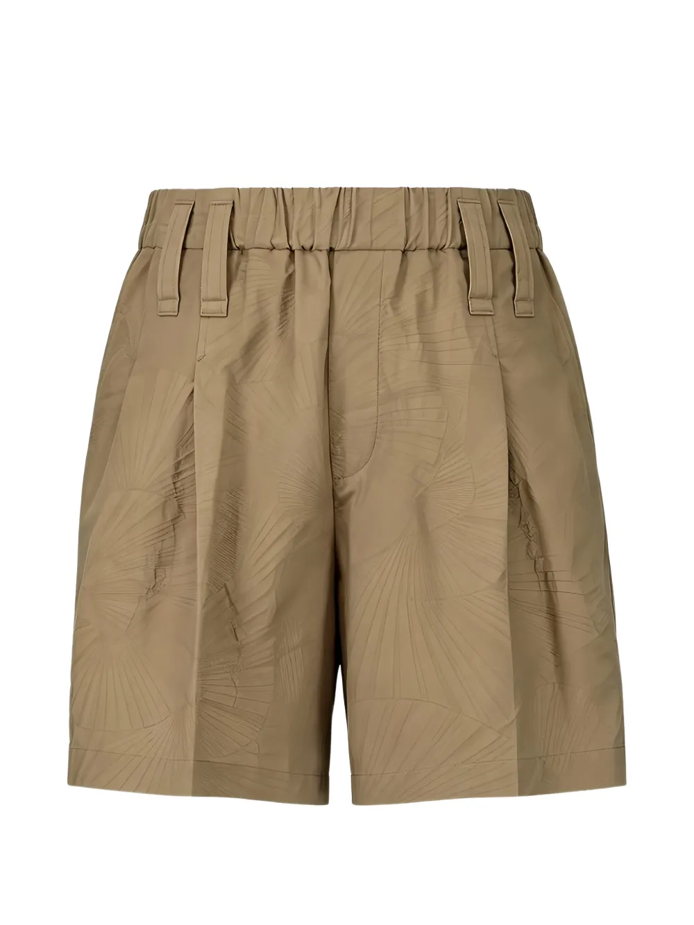 Brunello Cucinelli jacquard-woven pleated shorts - Marron Brunello Cucinelli jacquard-woven pleated shorts - Marron