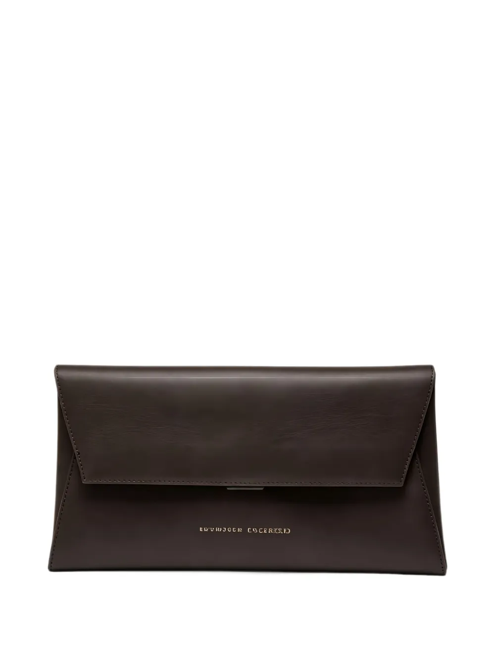 Brunello Cucinelli Envelope leren clutch Bruin