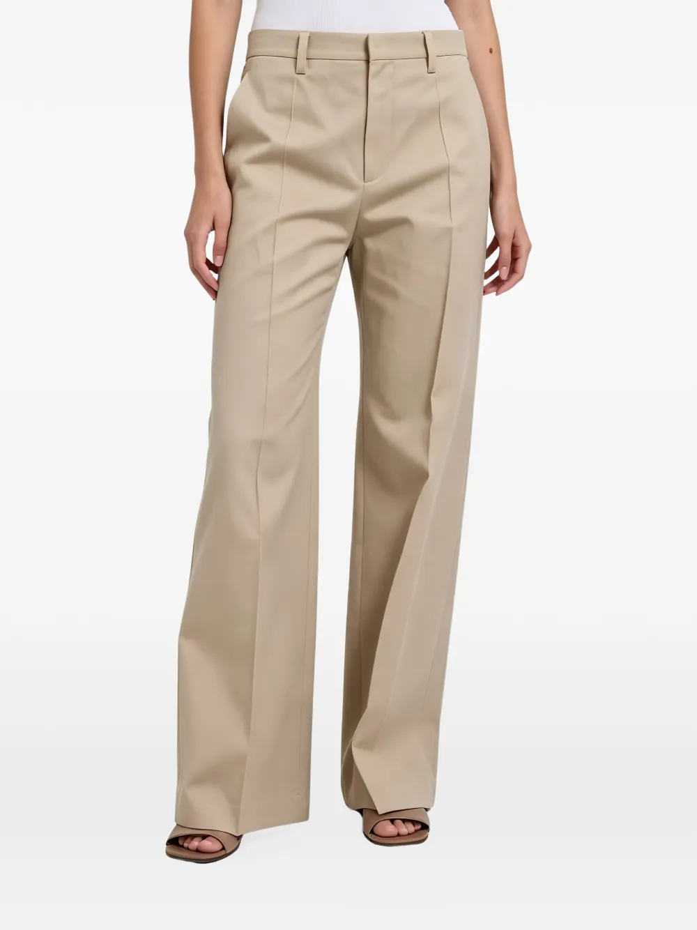 Brunello Cucinelli pressed-crease tailored trousers - Tons neutres