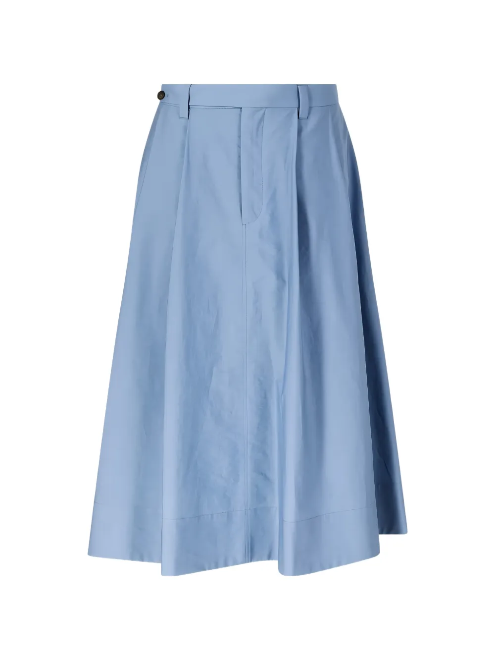 Brunello Cucinelli pleated A-line midi skirt - Bleu