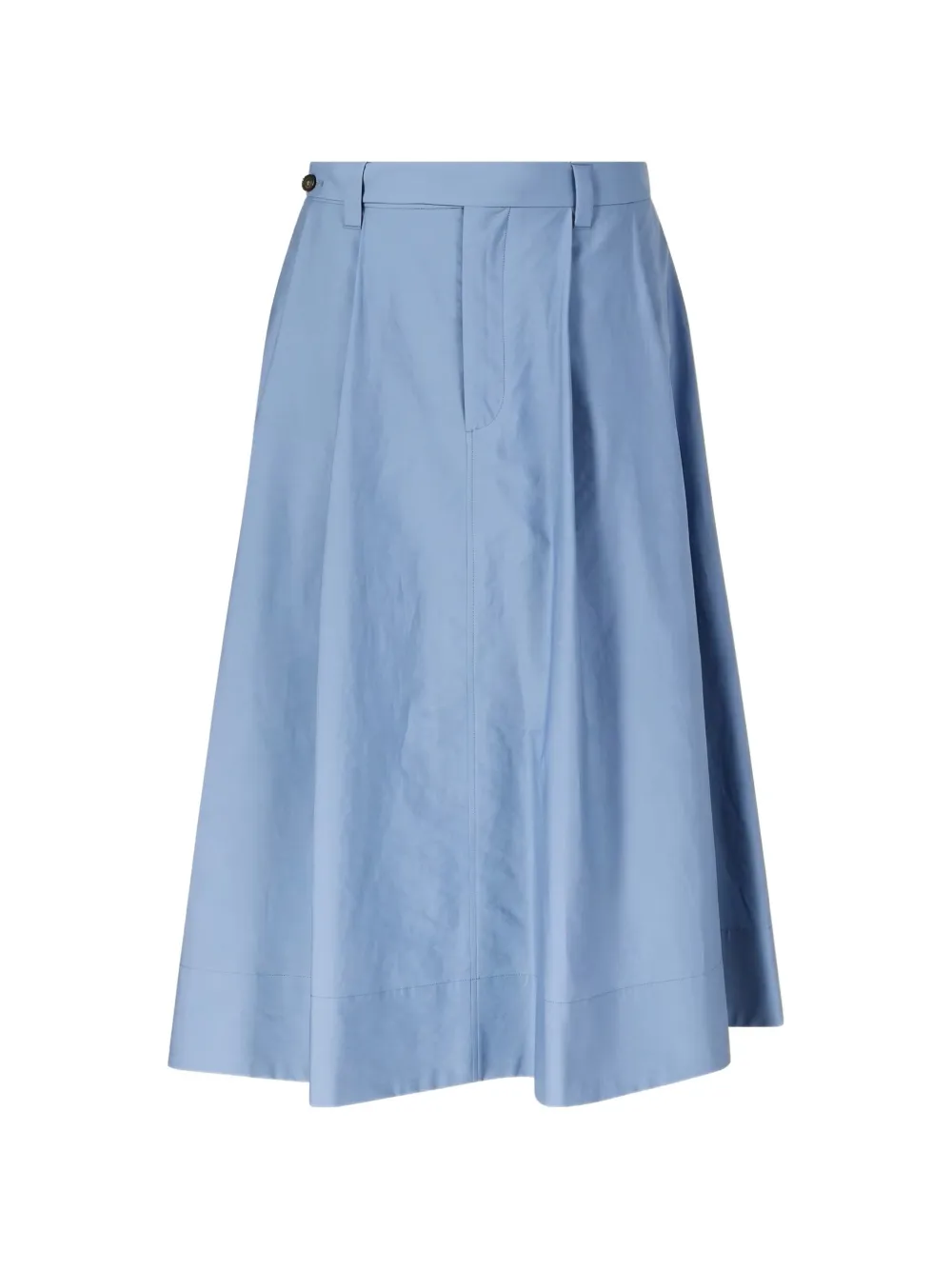 Brunello Cucinelli pleated A-line midi skirt - Blu