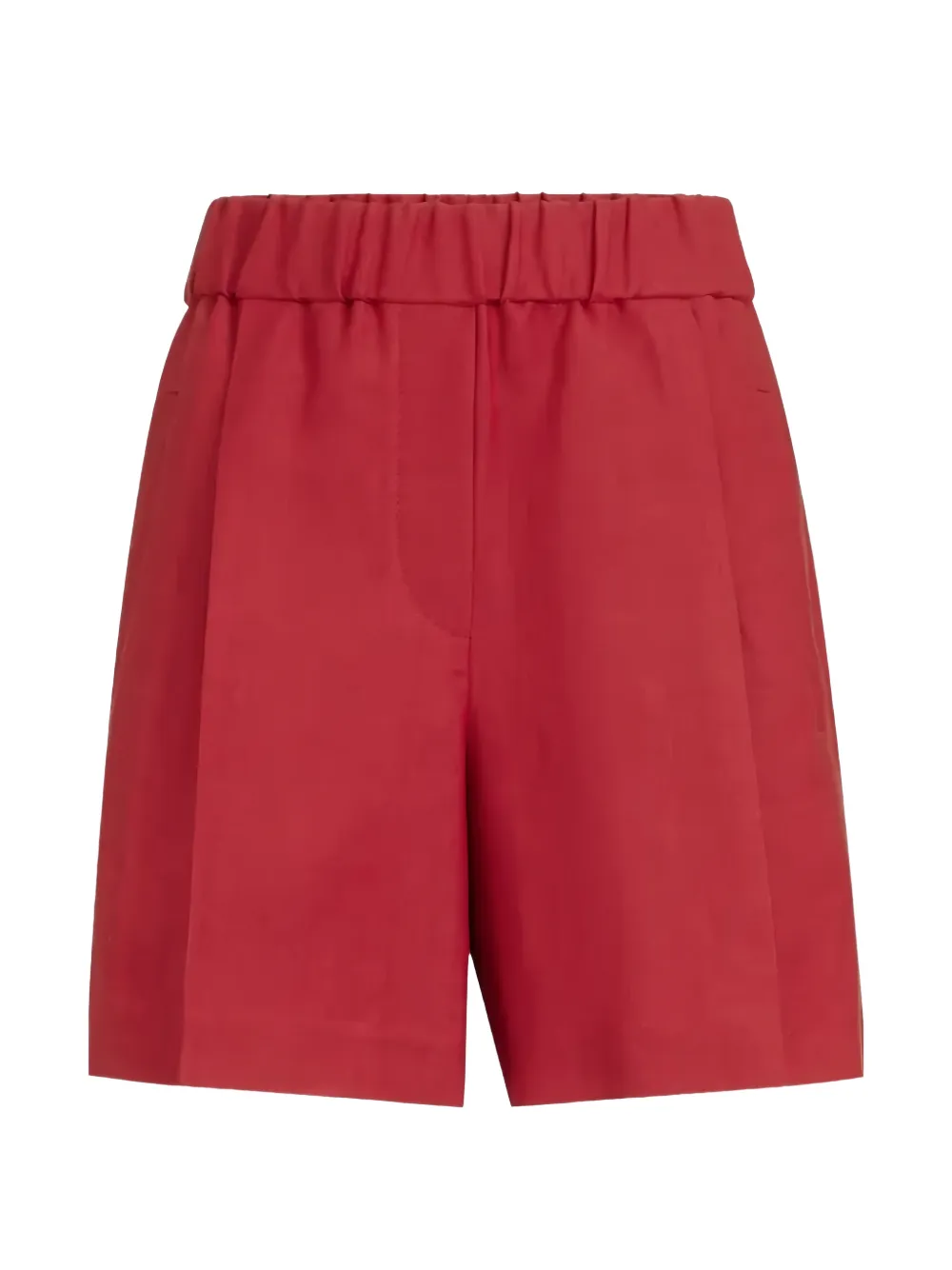 Brunello Cucinelli pleated elasticated-waistband shorts - Rouge Brunello Cucinelli pleated elasticated-waistband shorts - Rouge