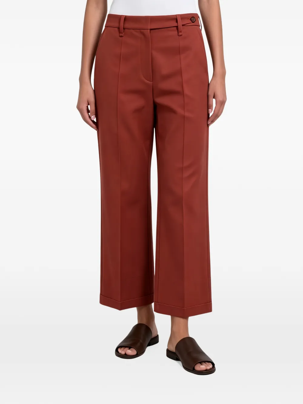 Brunello Cucinelli Cropped broek Rood