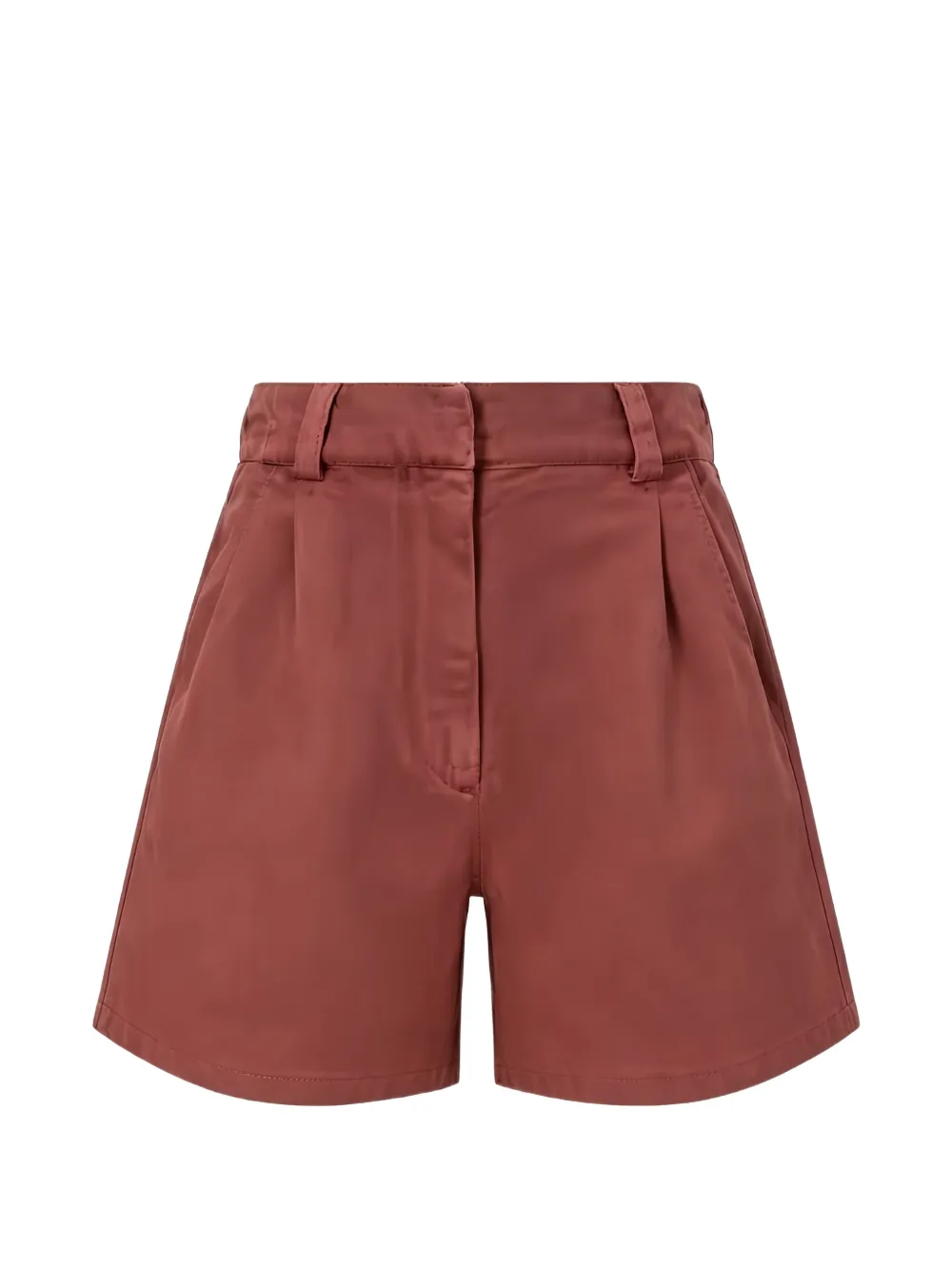 Brunello Cucinelli pleated high-waisted shorts - Marron
