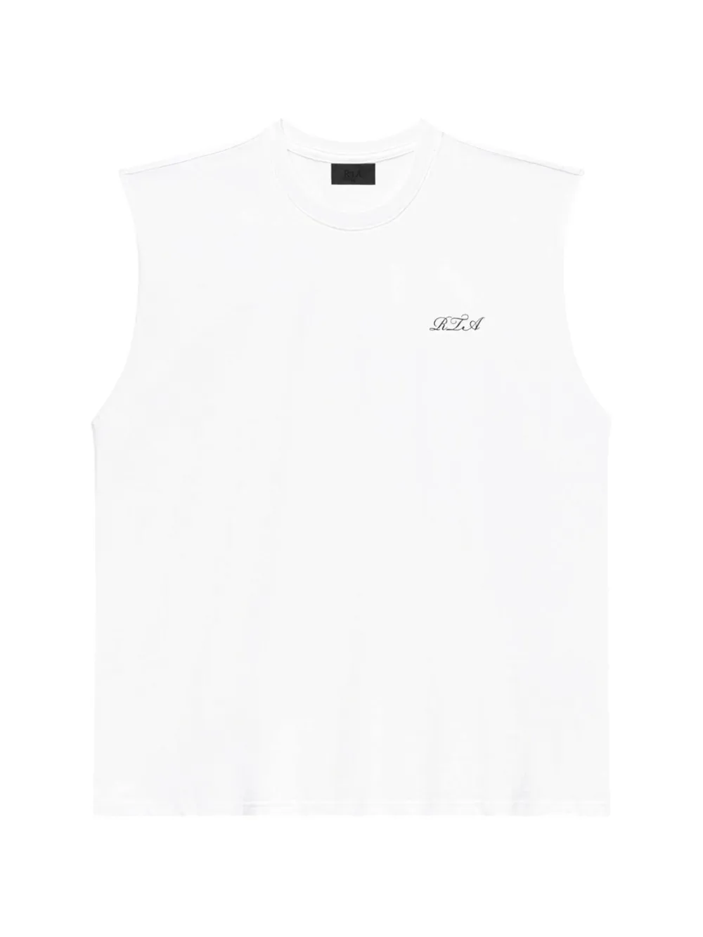 RTA Terry Muscle cursive-logo T-shirt - Blanc
