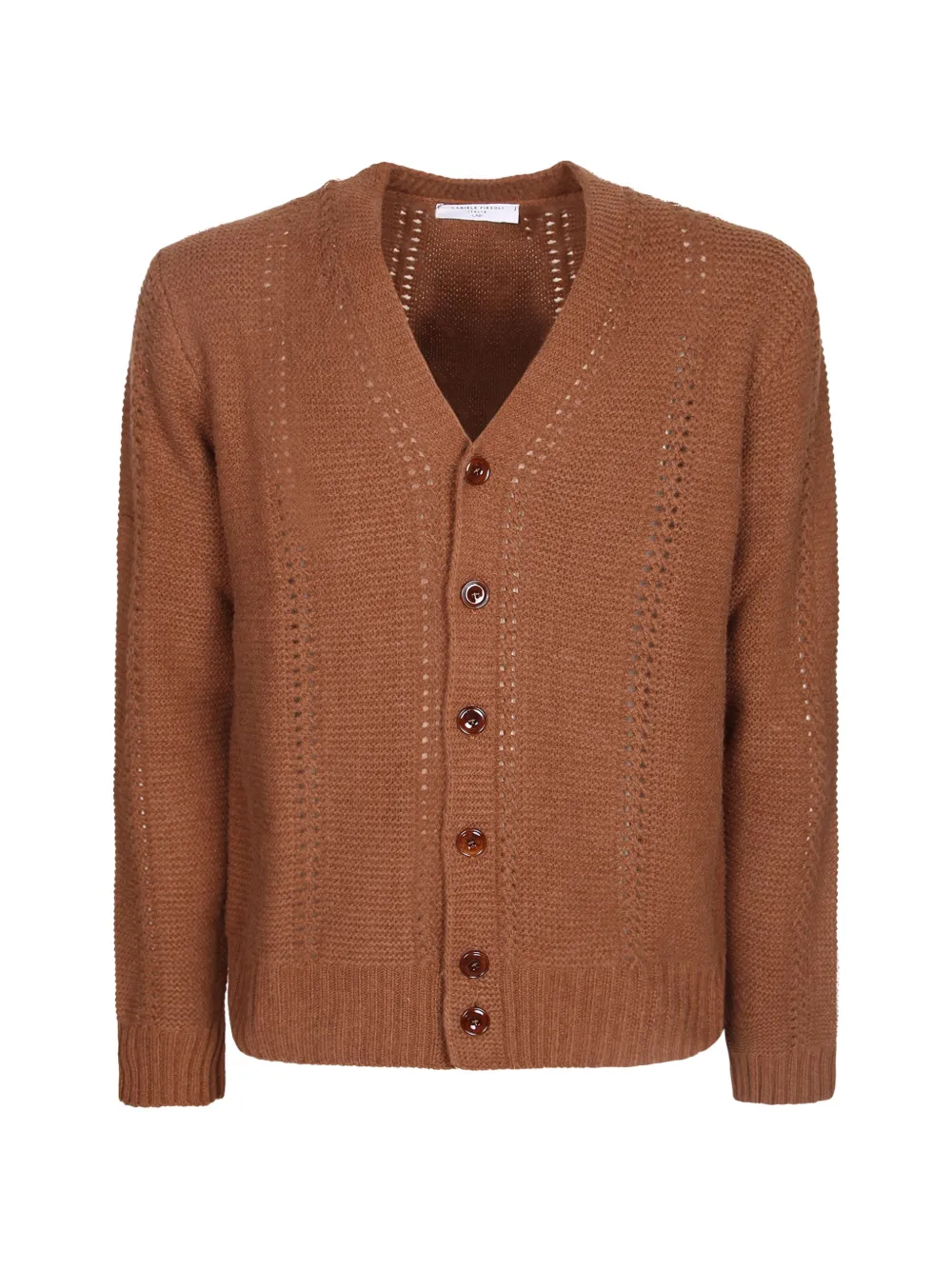 Daniele Fiesoli pointelle-knit cardigan - Brown