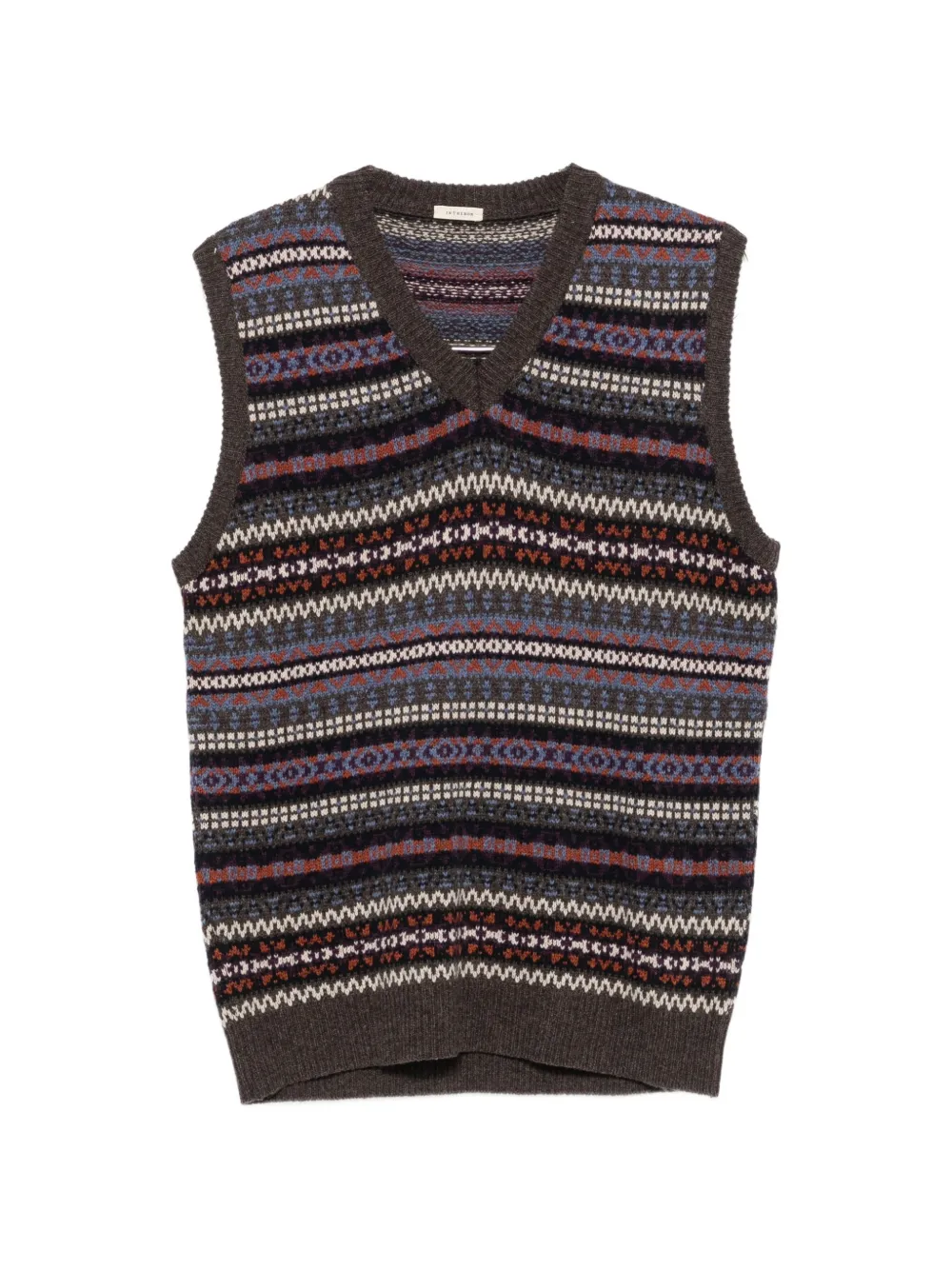 In The Box Fair Isle V-neck sweater vest - Marrone