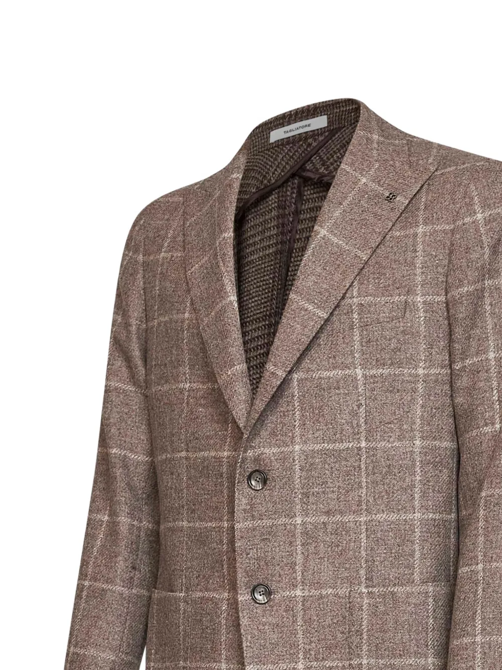Tagliatore Geruite blazer Bruin