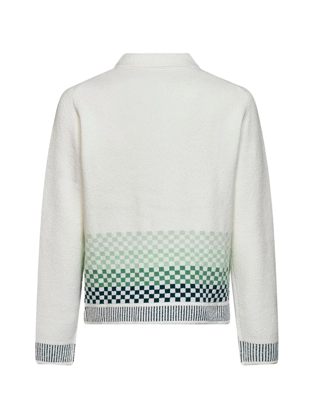 Casablanca Geruit poloshirt met lange mouwen en kleurverloop Beige