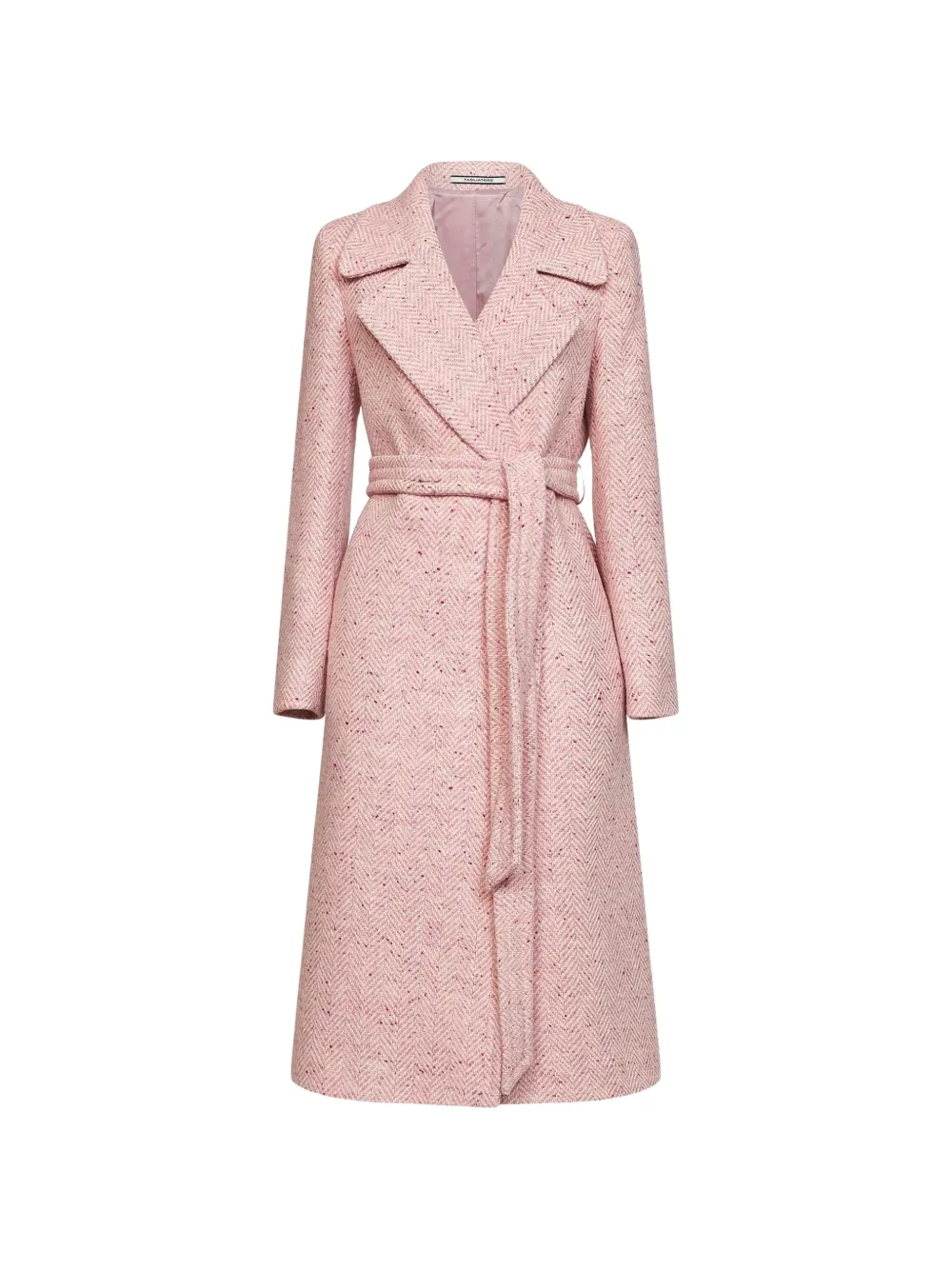 Tagliatore Molly herringbone-pattern belted coat - Rose Tagliatore Molly herringbone-pattern belted coat - Rose