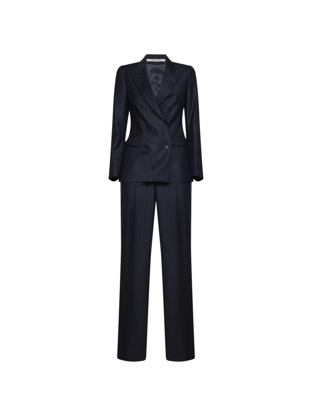 Tagliatore Pinstriped Double-breasted Suit In Blue
