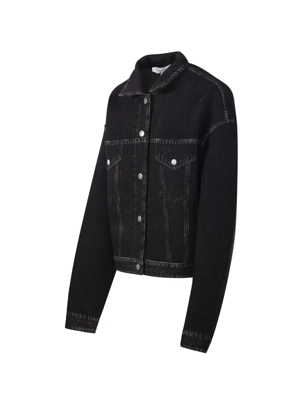 rag & bone Belmont denim jack met knopen Zwart